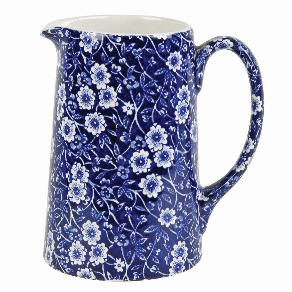 Burleigh Blue Calico Med Tankard Jug 568ml